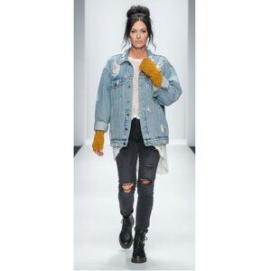 Handmade Knitted Fingerless Seamless Texting Gloves Mittens golden yellow Gift